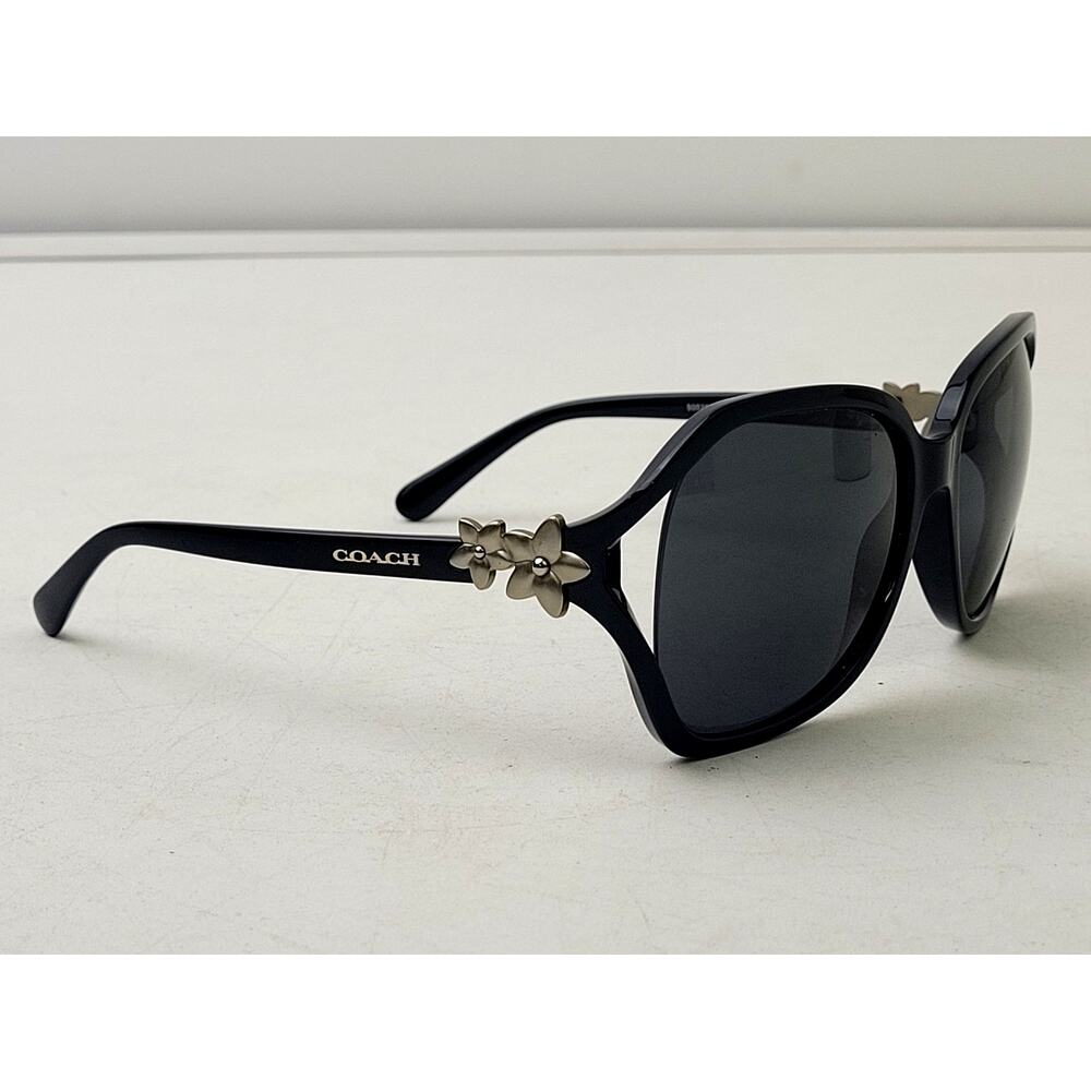 Coach Integration Flower Black Sunglasses Model HC8233 w Case - Picture 2 of 11